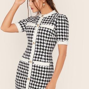 NWT Unique Boutique dress. Size 4. Black & White.